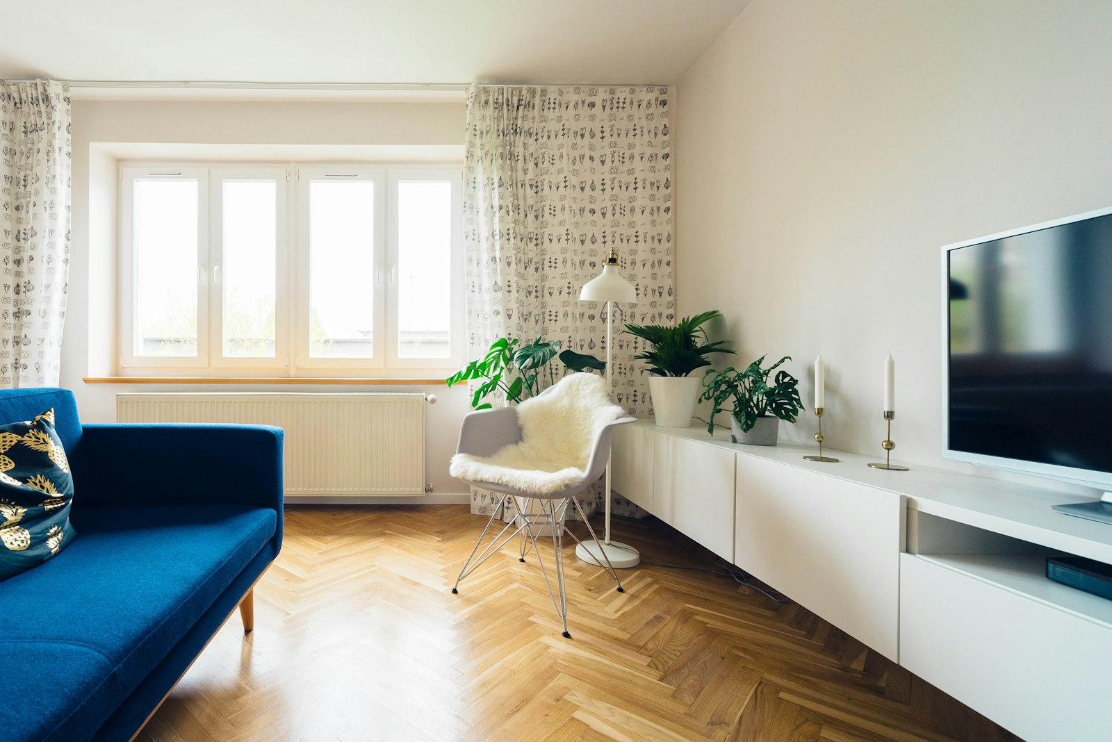 A cozy living room ready for guests
